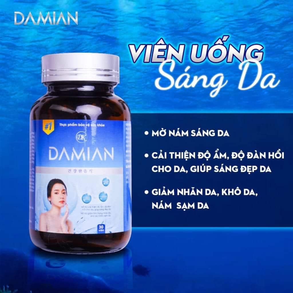 Viên uống trắng da Damian Phương pháp trắng da, mờ nám hiệu quả