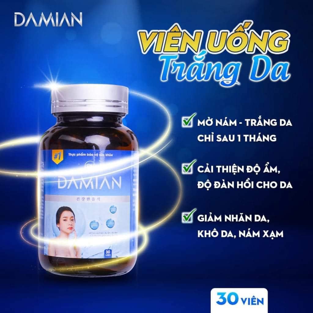 Viên uống trắng da Damian Phương pháp trắng da, mờ nám hiệu quả