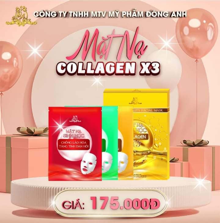 Mặt nạ sinh học Collagen X3 Mỹ phẩm Đông Anh
