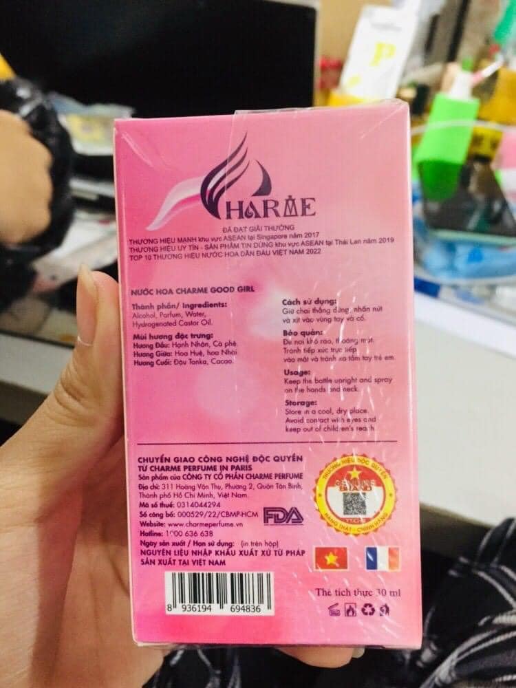 Nước Hoa Charme Good Girl 30ml Nữ Yêu từ cái nhìn đầu tiên