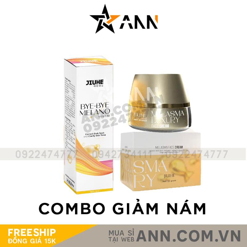 Combo Giảm Nám Kem Face Melasma Luxury và Serum Bye Bye Melano Jiuhe Thanh Tô Cosmetics