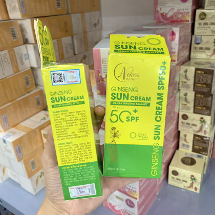 Kem Chống Nắnɡ Nhân Sâm Thanh Nhi Nikos Beauty Phiên Bản Mới 40g
