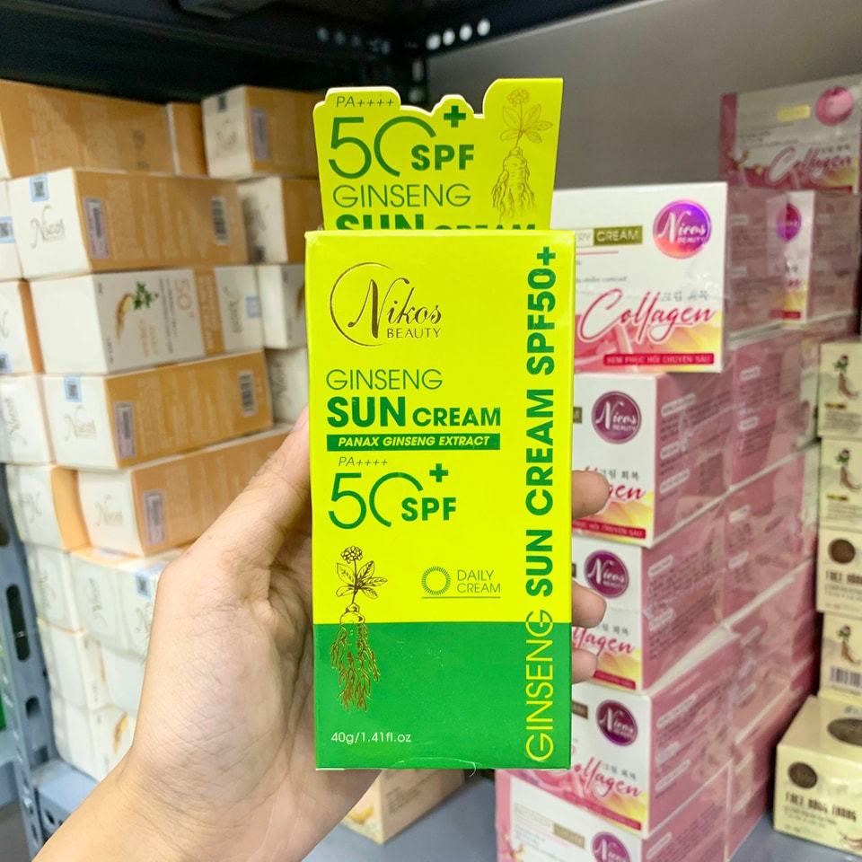 Kem Chống Nắnɡ Nhân Sâm Thanh Nhi Nikos Beauty Phiên Bản Mới 40g
