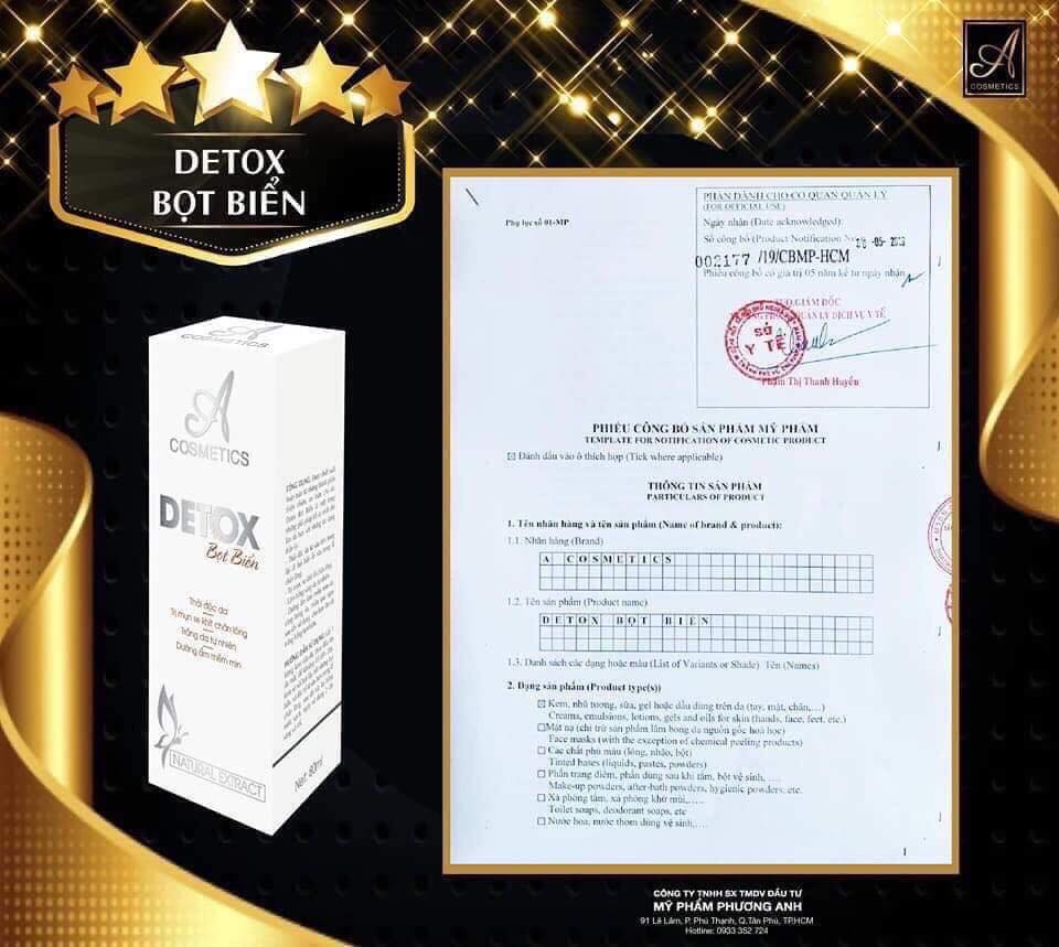 DETOX BỌT BIỂN thải độc, sạch da, hút chì, bụi bẩn, thu nhỏ LCL