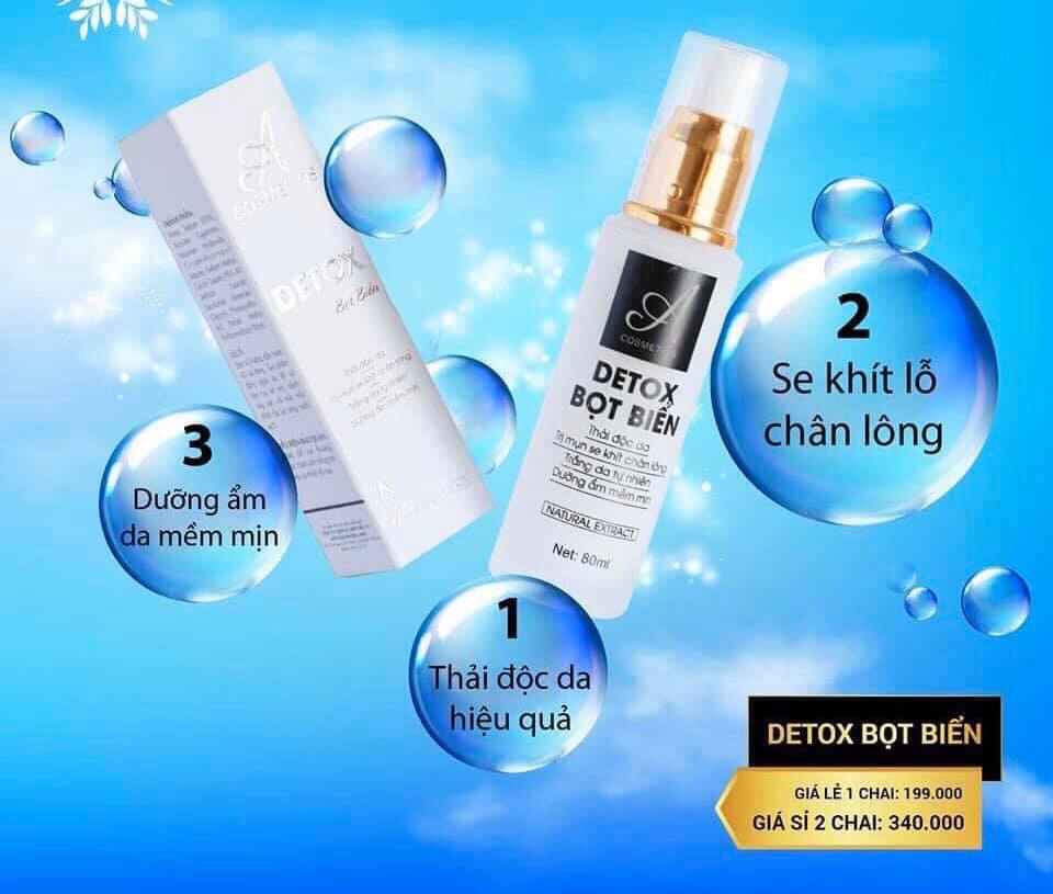 DETOX BỌT BIỂN thải độc, sạch da, hút chì, bụi bẩn, thu nhỏ LCL