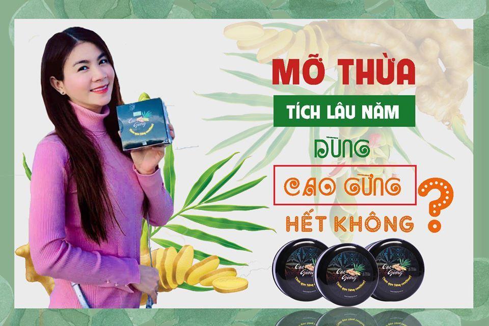 Mỡ thừa tích lâu năm, dùng Cao gừng hiệu quả không?