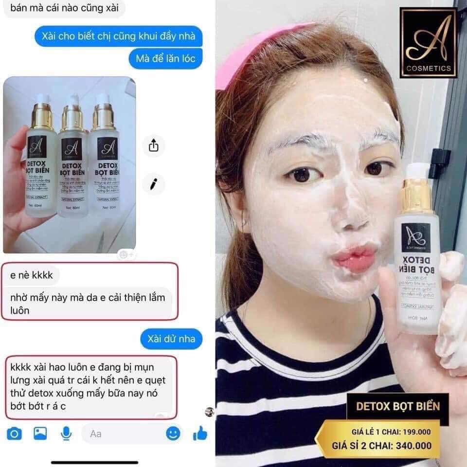 Sạch mụn và trắng sáng da với Detox Bọt Biển chính hãng Mỹ Phẩm Phương Anh