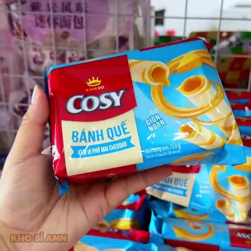Bánh Quế Kem Vị Phô Mai Cheddar Giòn Ngon 75.6g - Bánh Quế Cosy Kinh Đô