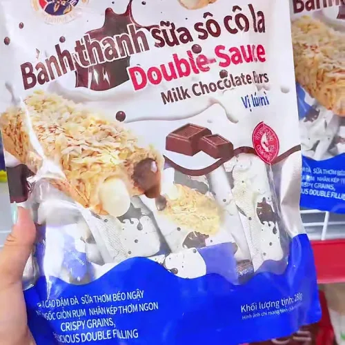 Bánh Thanh Sữa Heshan Socola Double-Sauce Vị Lúa Mì 280g