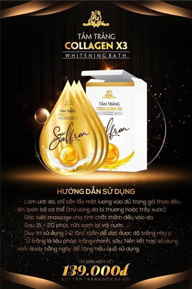 Tắm trắng Saffron Collagen X3