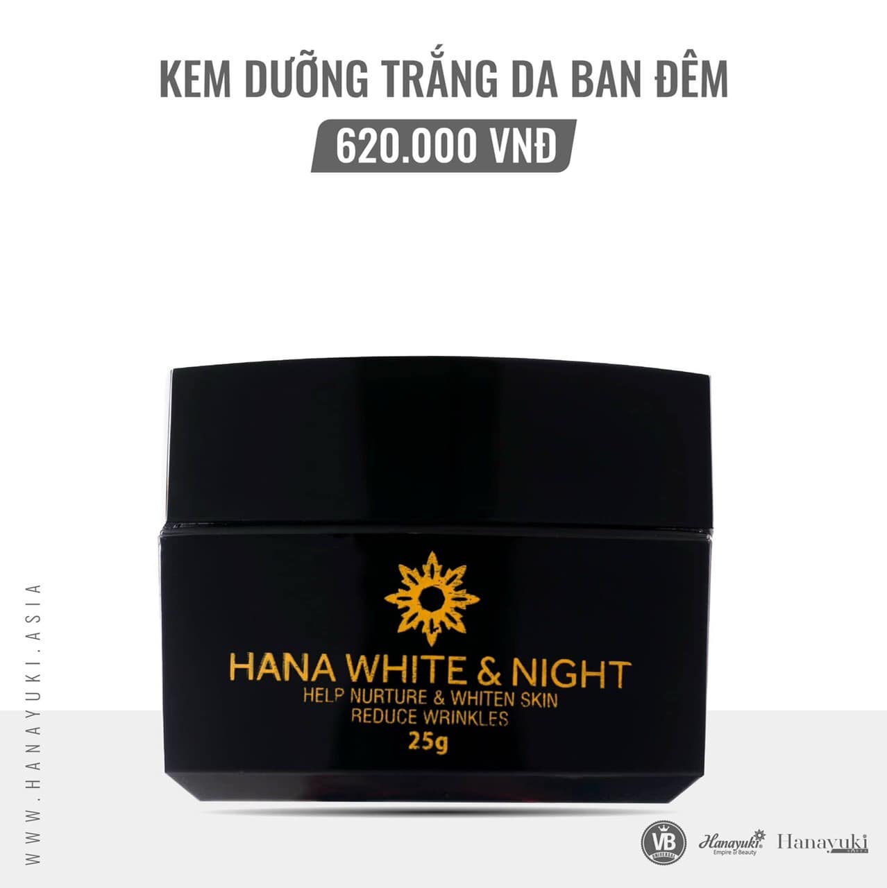 Kem dưỡng trắng da ban đêm Hanayuki White & Night chính hãng