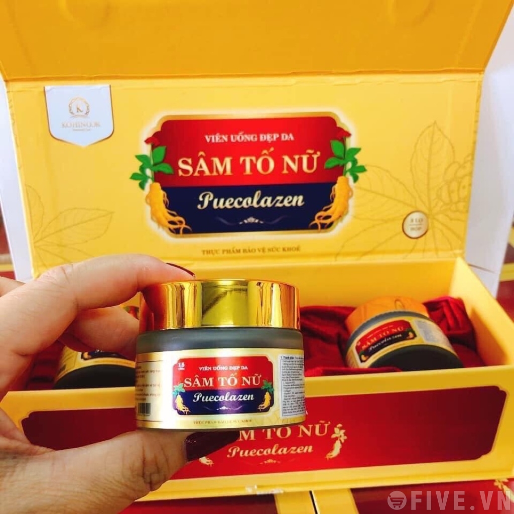14689-sam-to-nu-22.jpg Viên Uống Sâm Tố Nữ Collagen Puecolazen - 8938527095099