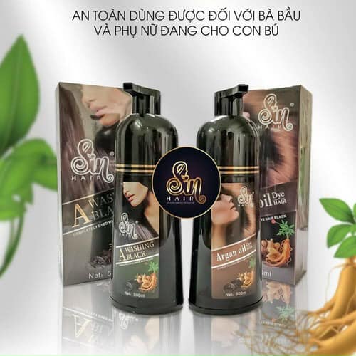 Dầu gội đen tóc Sin Hair Nhật Bản (màu đen)