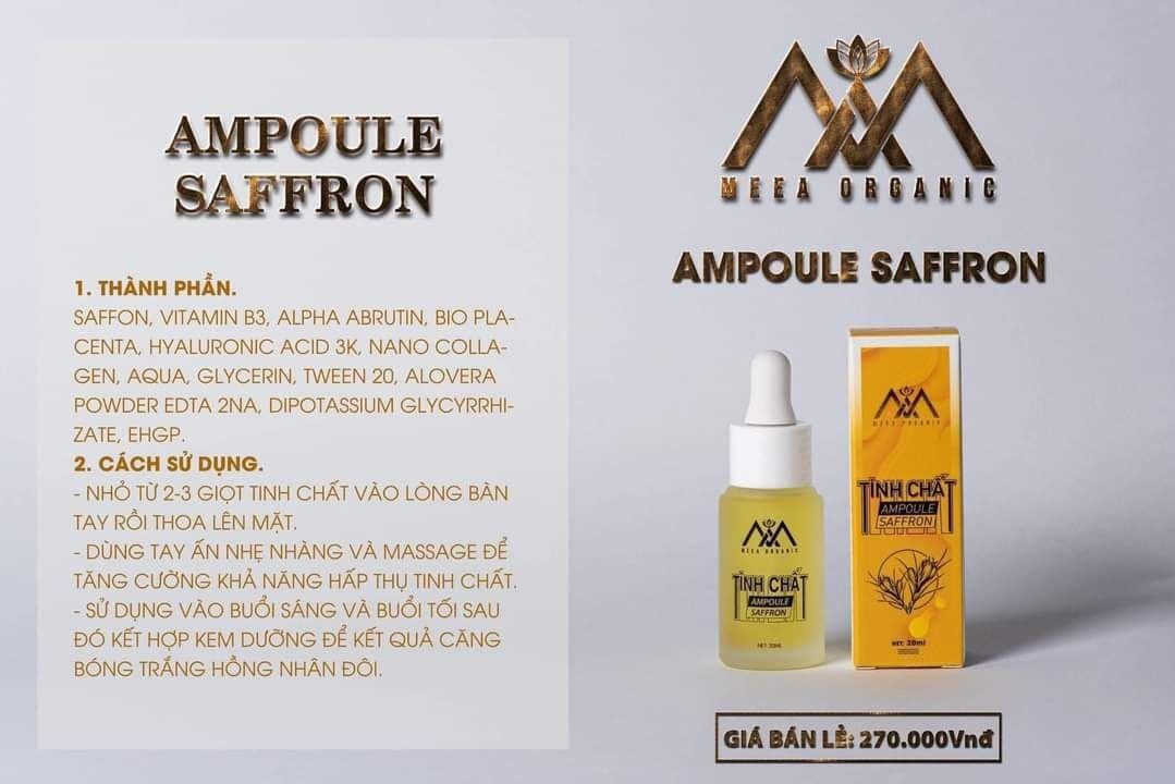 Tinh chất Ampoule Saffron MeeA Organic