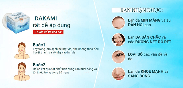 Kem face chống lão hóa Dakami