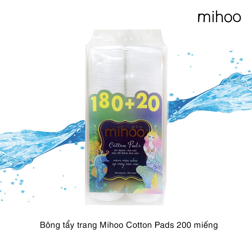Phân phối bông Tẩy Trang Mihoo 100% Cotton (200 Miếng) 7 Phân phối bông Tẩy Trang Mihoo 100% Cotton (200 Miếng)