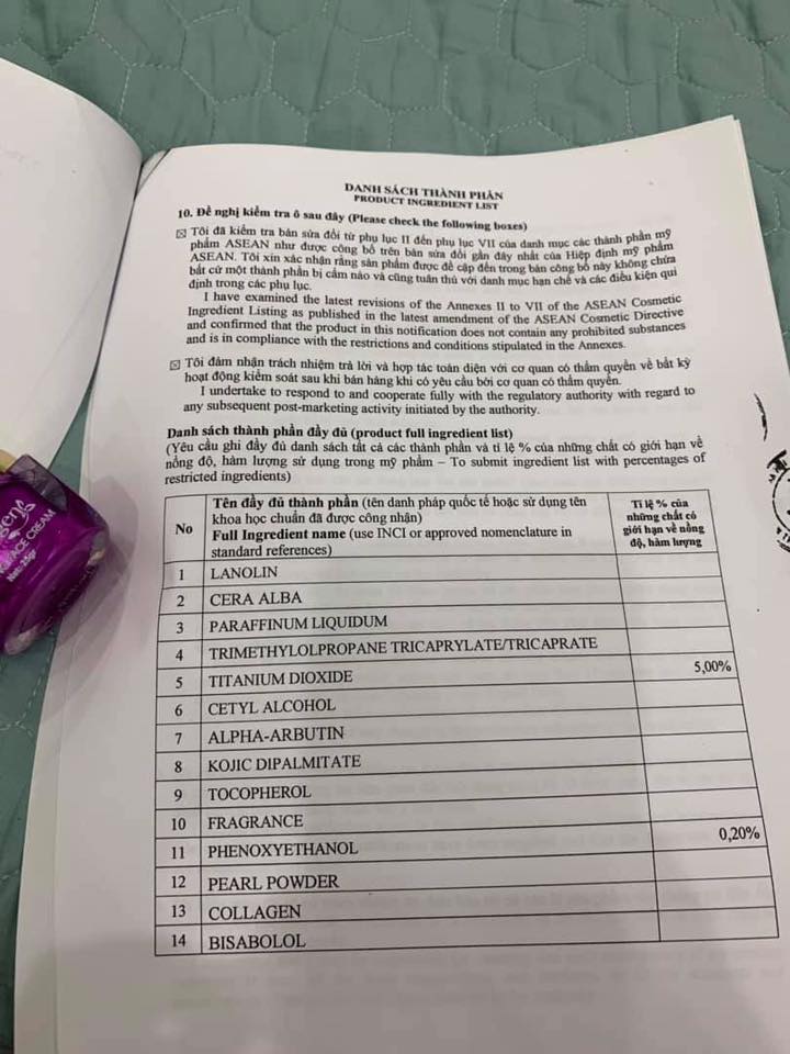 Kem Face Tím N Collagen Làm Sáng Da Giảm Thâm Nám