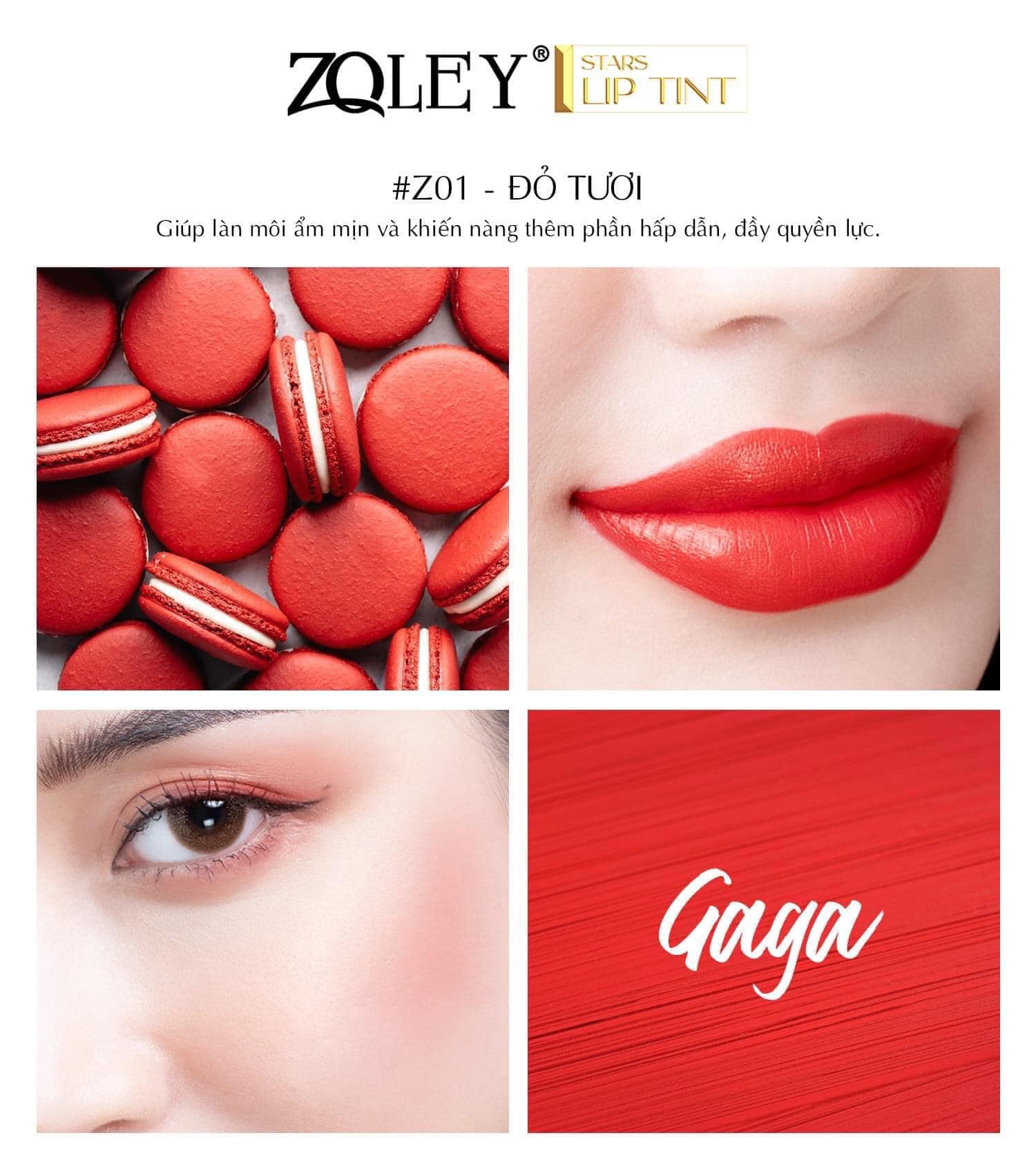 Son Zoley Z01 màu đỏ tươi cá tính