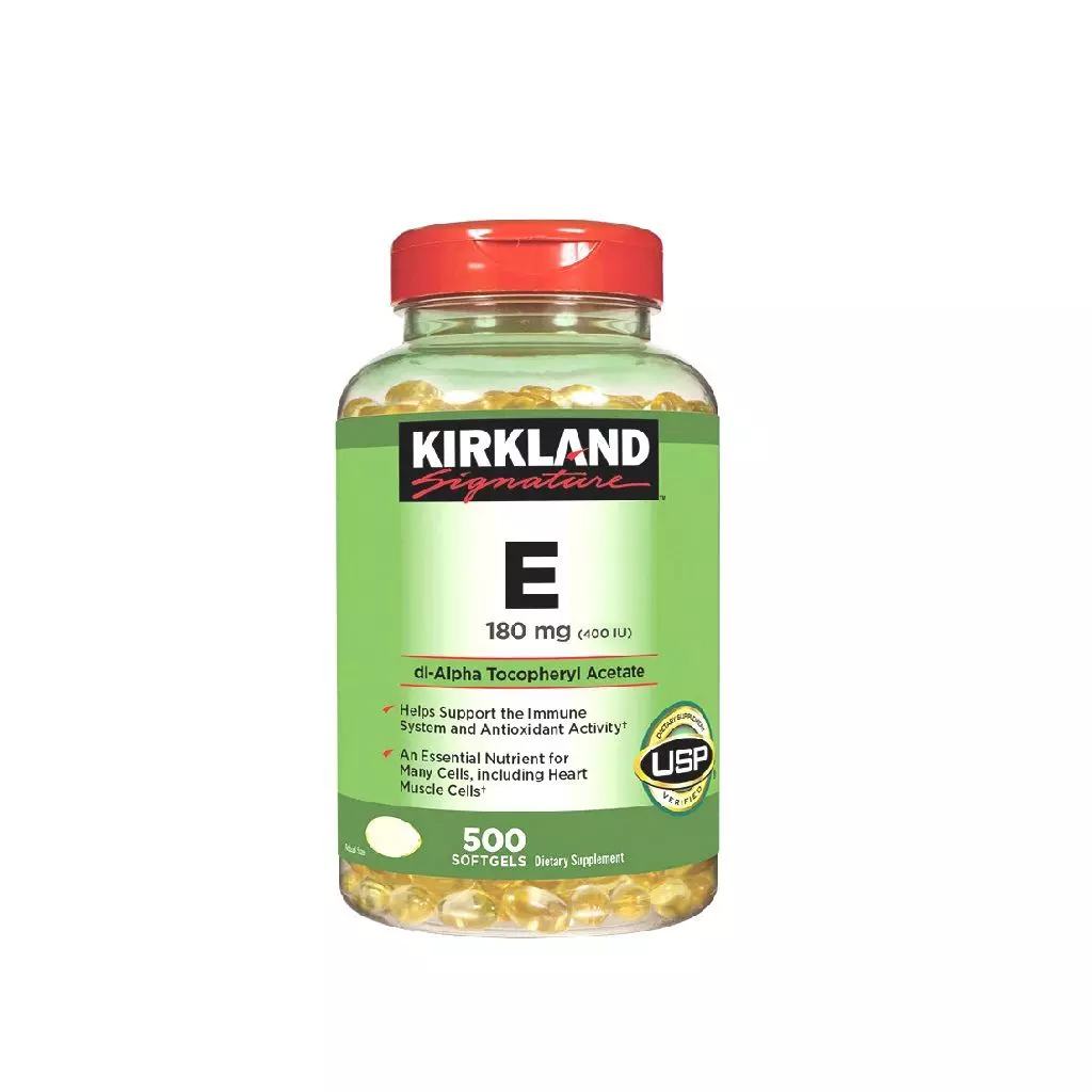 Viên uống bổ sung Vitamin E Kirkland Signature của Mỹ 500 viên chính