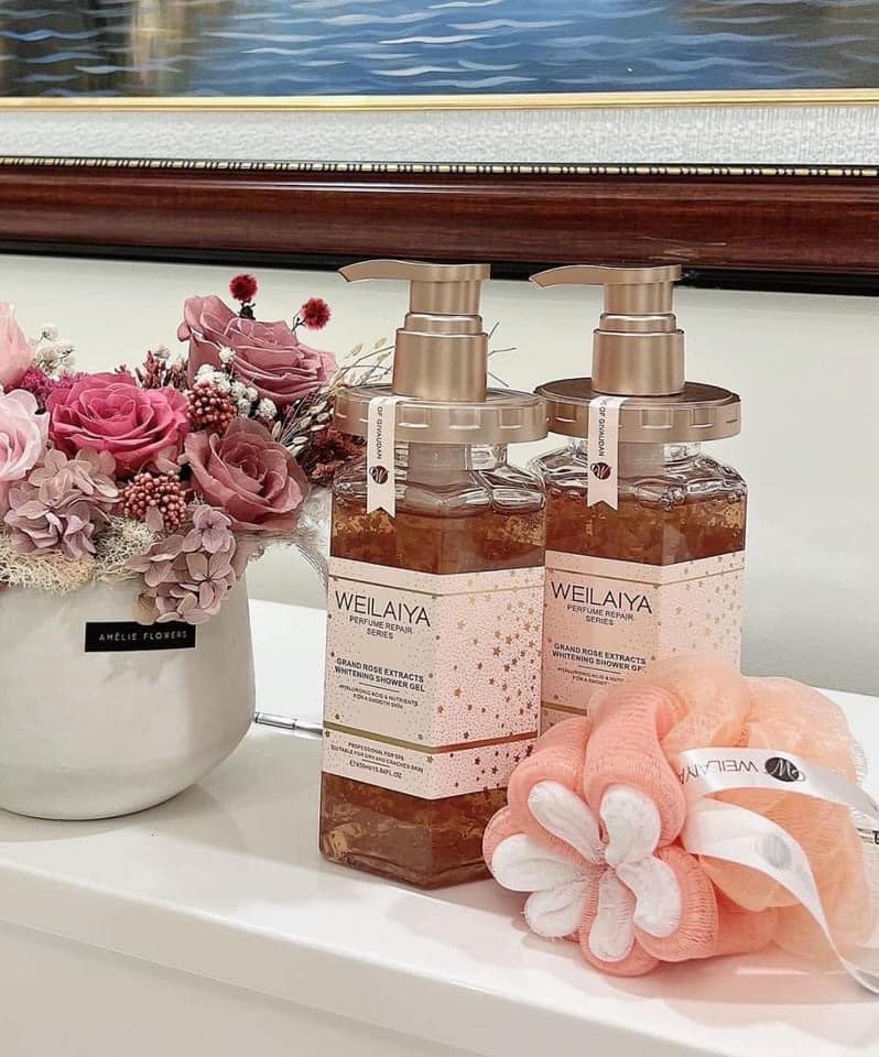 Sữa Tắm Trắng Da Cánh Hoa Hồng Weilaiya Damask 450ml Chính Hãng 22 Sữa Tắm Trắng Da Cánh Hoa Hồng Weilaiya Damask 450ml Chính Hãng