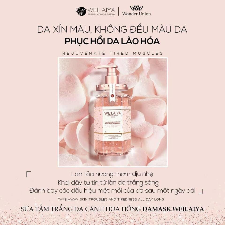 15878-270040601-3020385148225561-4116951644372509597-n-9.jpg Sữa Tắm Trắng Da Cánh Hoa Hồng Weilaiya Damask 450ml Chính Hãng - 6971025880783