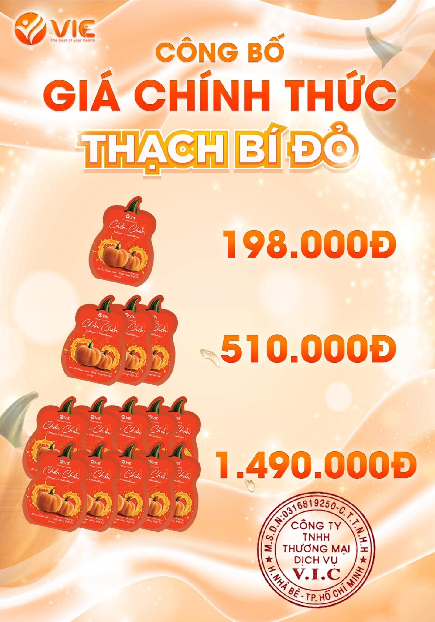 Thạch Bí Đỏ Chen Chen Vic chính hãng hỗ trợ giảm thâm nám
