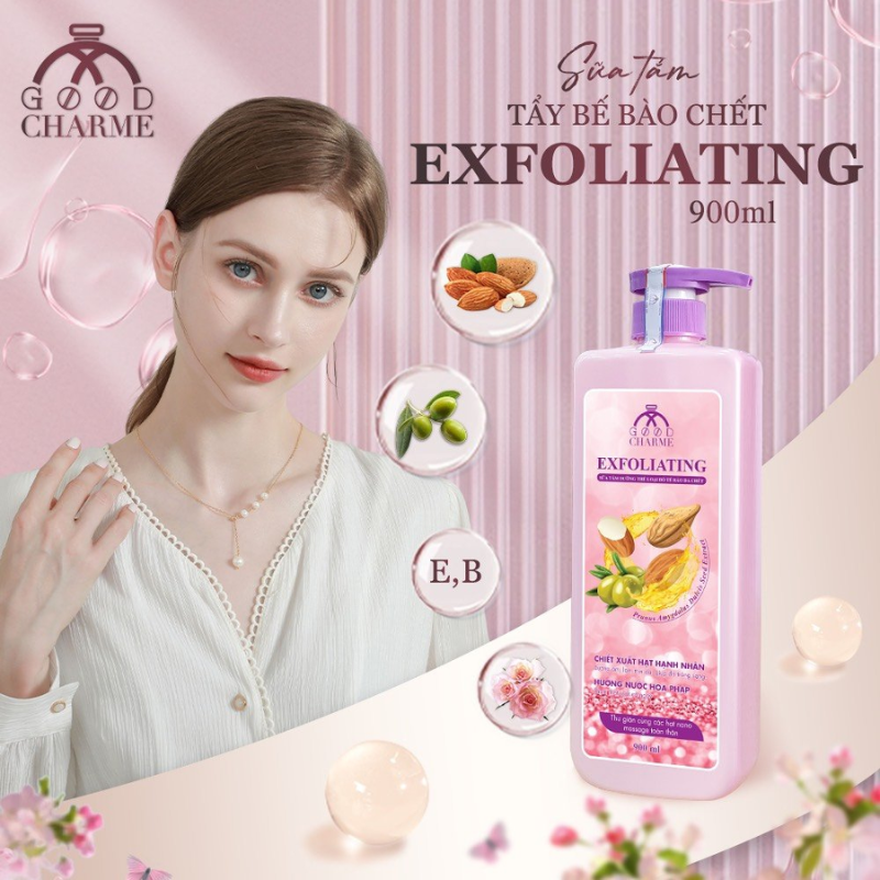 16130_4_20250913173527-4.png Sữa Tắm Cho Nữ Tẩy Tế Bào Da Chết Charme Exfoliating Hạt Hạnh Nhân Hương Nước Hoa Pháp 900ml - 8936194691552