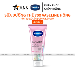 Sữa Dưỡng Thể Vaseline 70X Màu Hồng 300ml (Hàng nhập khẩu có tem phụ) - Phiên Bản Mới - 8851932427722