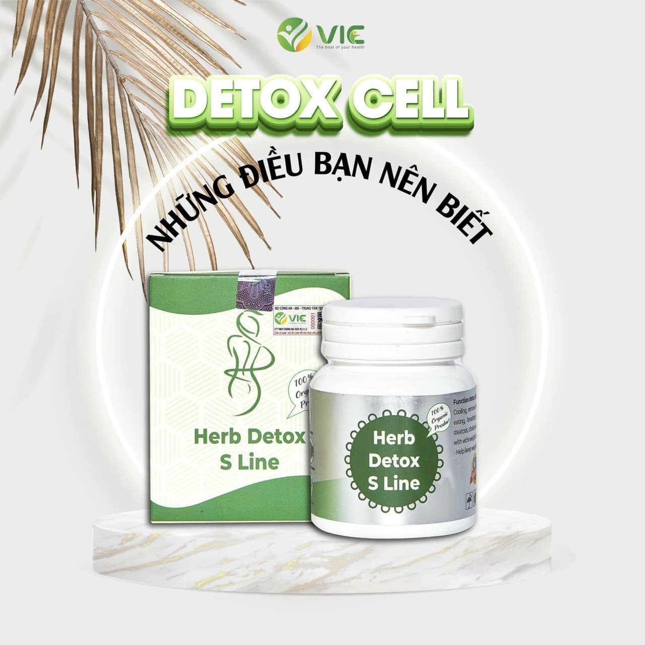 Viên Xơ Detox Cell Thảo Mộc Thiên Nhiên Herb Detox S Line Công Ty Vic Chính Hãng