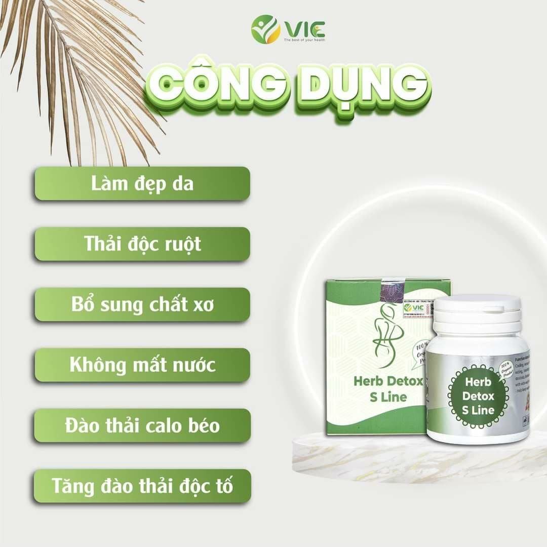 Viên Xơ Detox Cell Thảo Mộc Thiên Nhiên Herb Detox S Line Công Ty Vic Chính Hãng