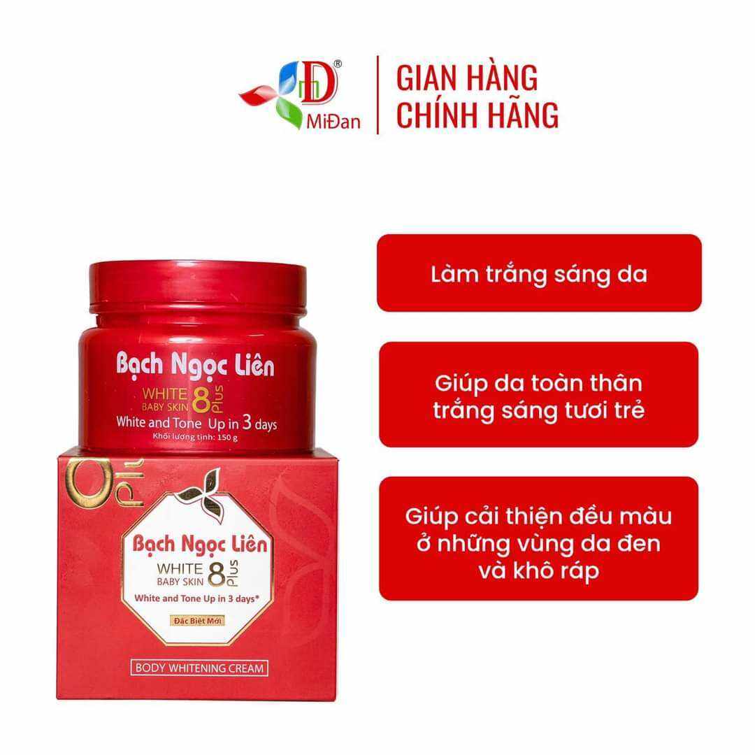 Kem Body Bạch Ngọc Liên White Baby Skin 8 Plus 4 Kem Body Bạch Ngọc Liên White Baby Skin 8 Plus