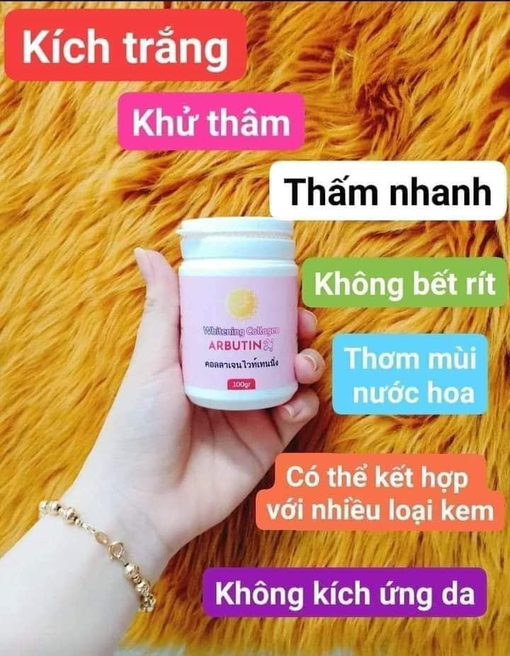 Kích Trắng Abutine 100g Màu Hồng 15 Kích Trắng Abutine 100g Màu Hồng