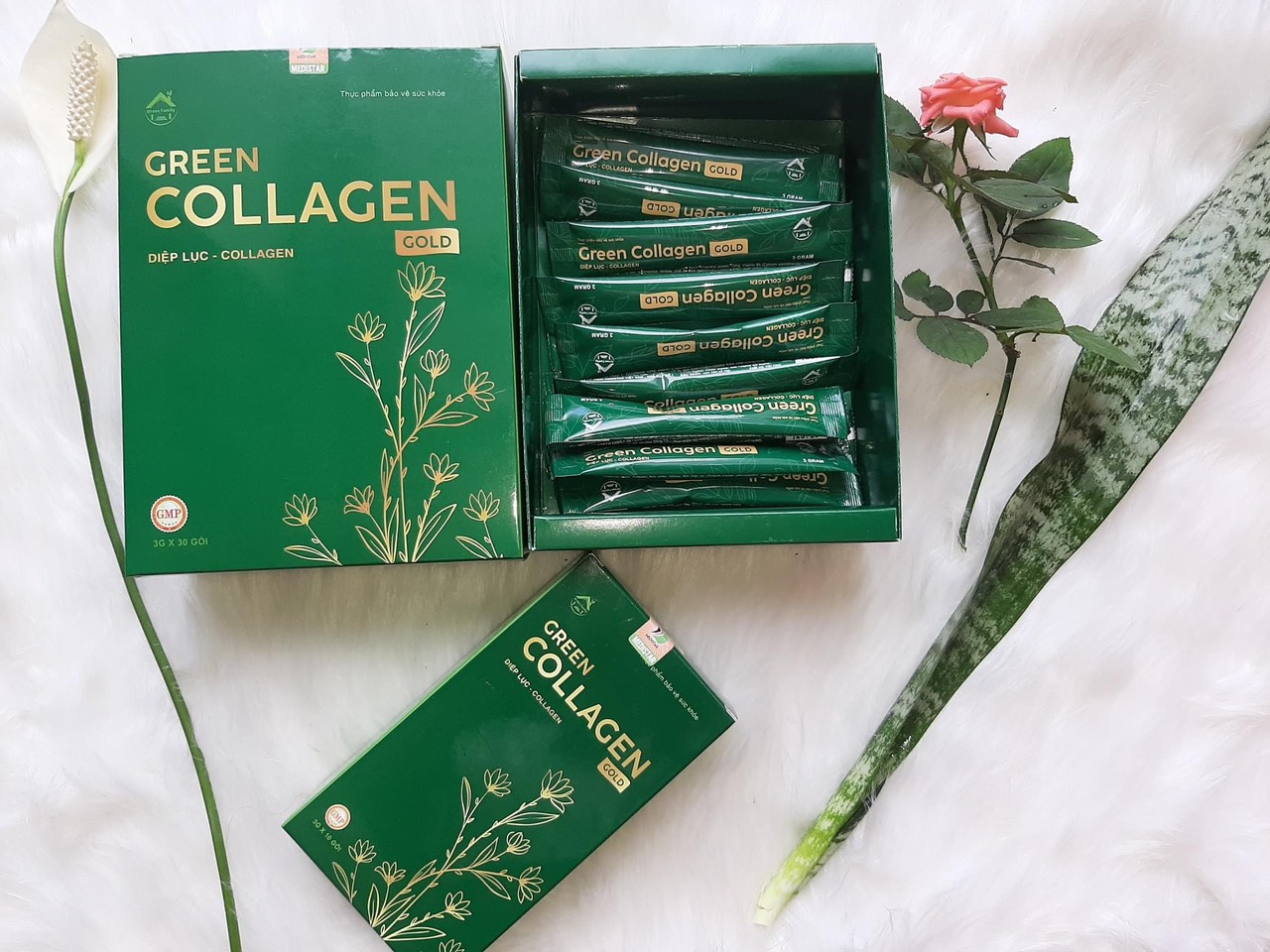 17592-z3713315137786-1f6e5776c16d4ec5746c0aa8906c8c6b-15.jpg Diệp Lục Collagen Gold Hộp Lớn 30 Gói Green Family - 8936095911353