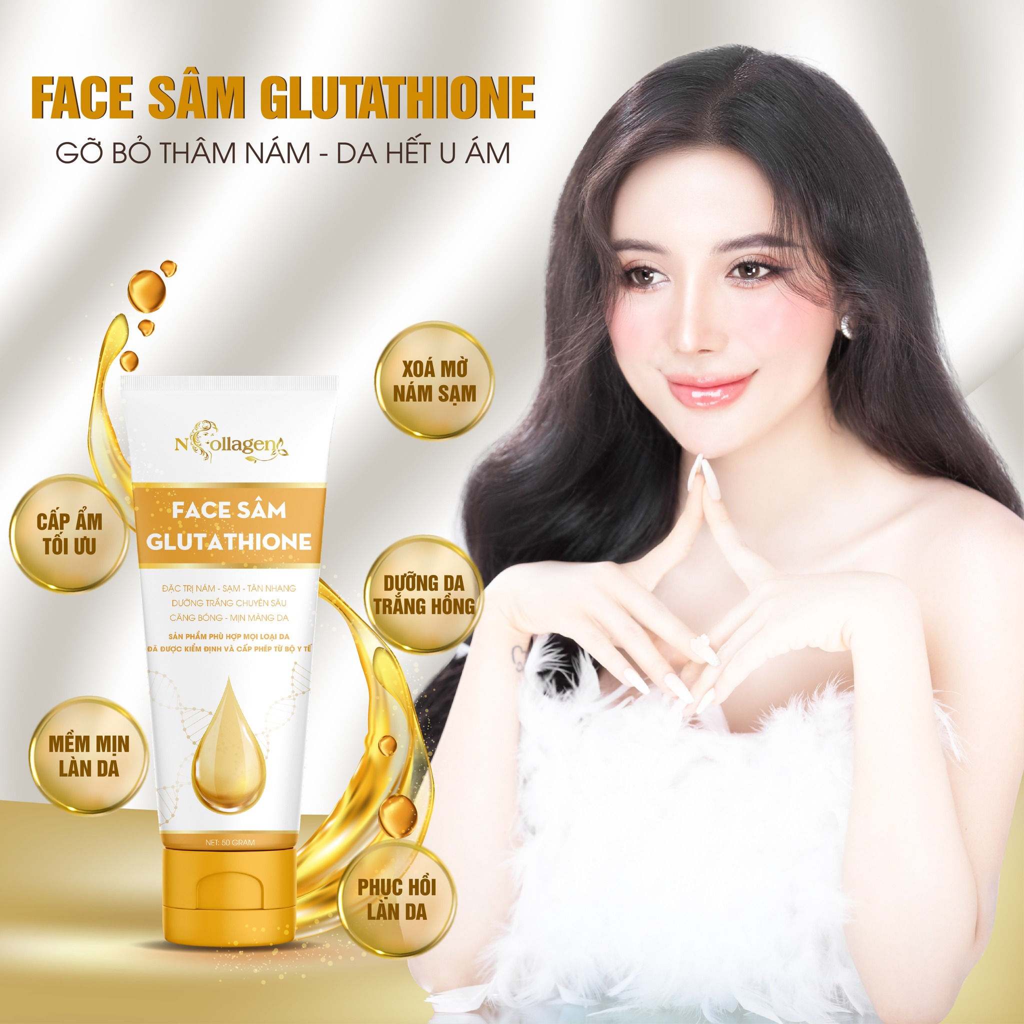 Kem Face Sâm Glutathione N Collagen 7 Kem Face Sâm Glutathione N Collagen