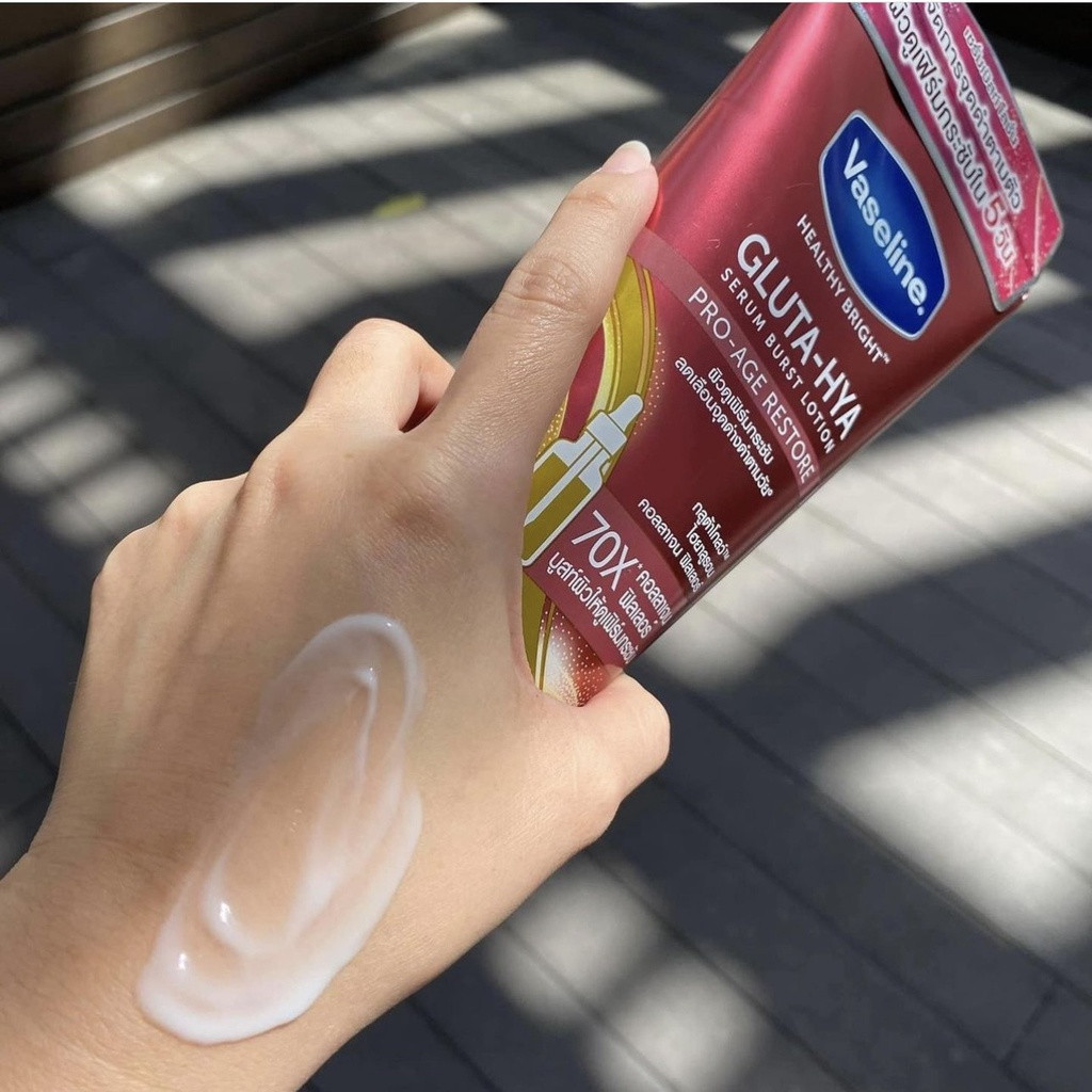 Đánh giá sữa Dưỡng Thể Vaseline 70x Màu Đỏ Gluta Hya Serum Burst Lotion Pro  Age Restore Thái Lan - Sỉ Mỹ Phẩm Online