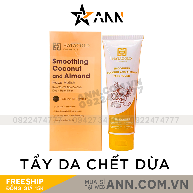 19909-hatagold.png Kem Tẩy Da Chết Dừa Hạnh Nhân Hatagold Cosmetics - 8936214120079