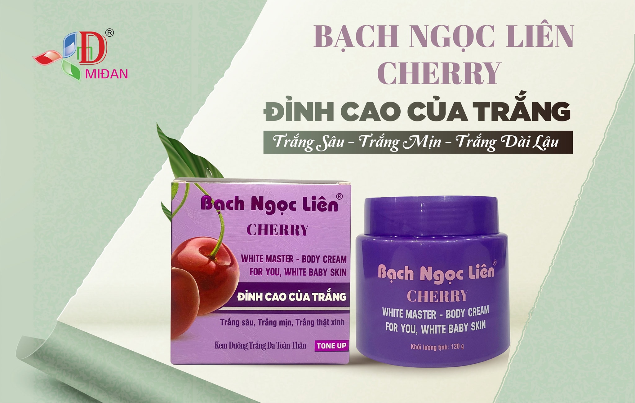 Phân phối kem Body Bạch Ngọc Liên Cherry 120gr 6 Phân phối kem Body Bạch Ngọc Liên Cherry 120gr