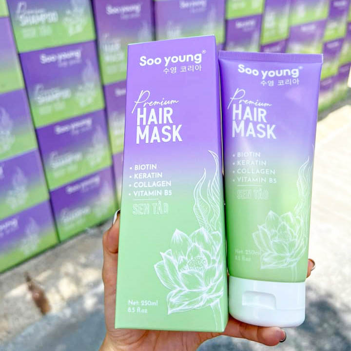 Sỉ dầu Xả Nạ Tóc Sen Tảo Soo Young 250ml 6 Sỉ dầu Xả Nạ Tóc Sen Tảo Soo Young 250ml