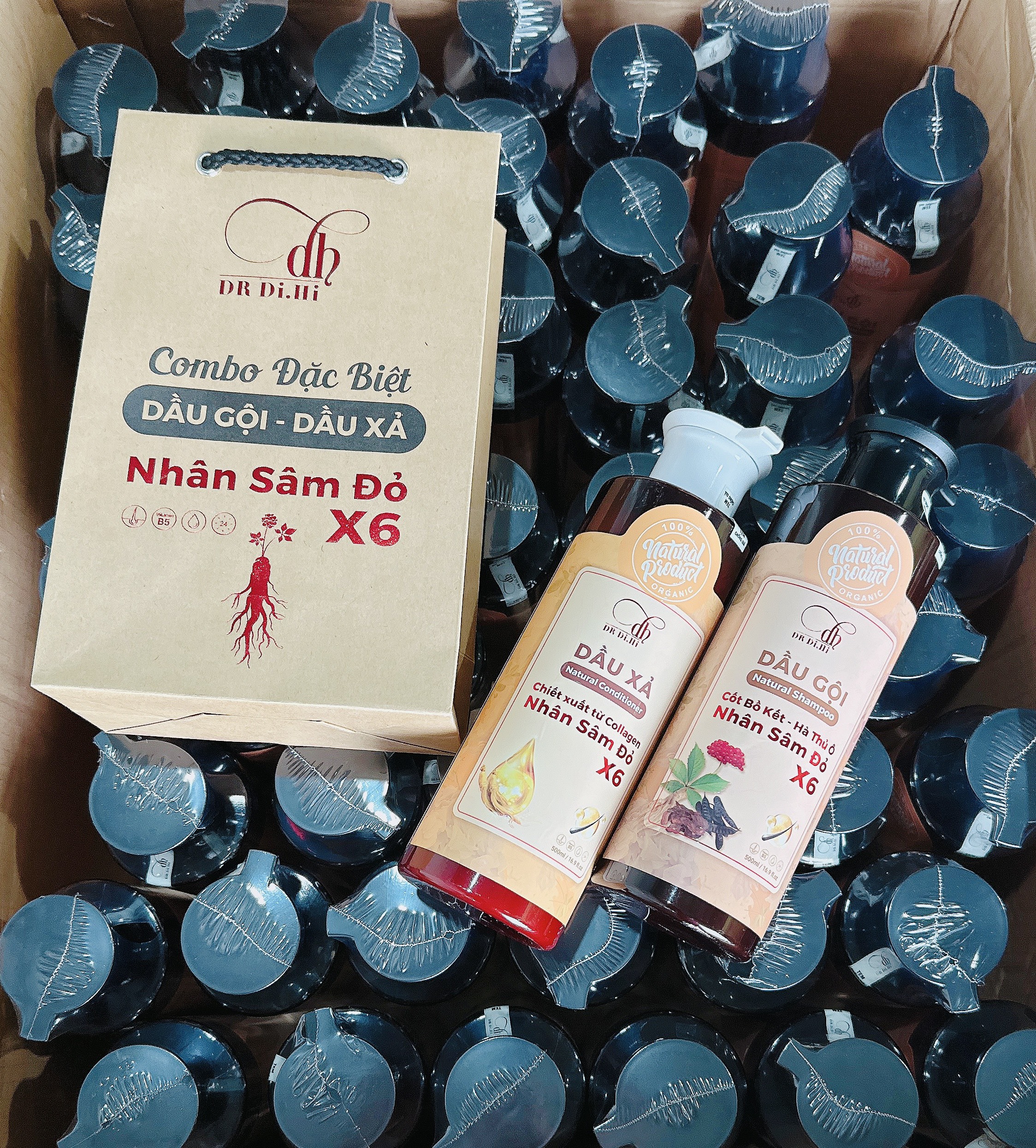 Combo Dầu Gội Xả Nhân Sâm Đỏ X6 Dr Di Hi 8 Combo Dầu Gội Xả Nhân Sâm Đỏ X6 Dr Di Hi