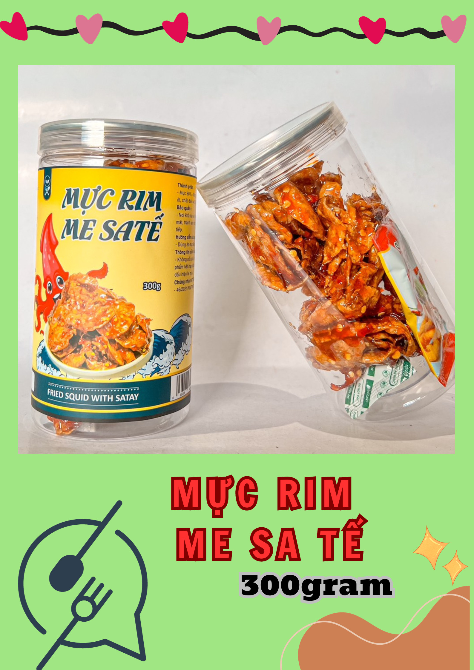 Mực Rim Me Sa Tế Chuẩn Vị 300g 3 Mực Rim Me Sa Tế Chuẩn Vị 300g