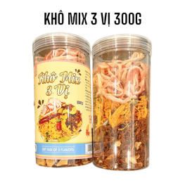 Khô Mix 3 Vị ( Heo -Mực - Gà ) 300g - KM3V