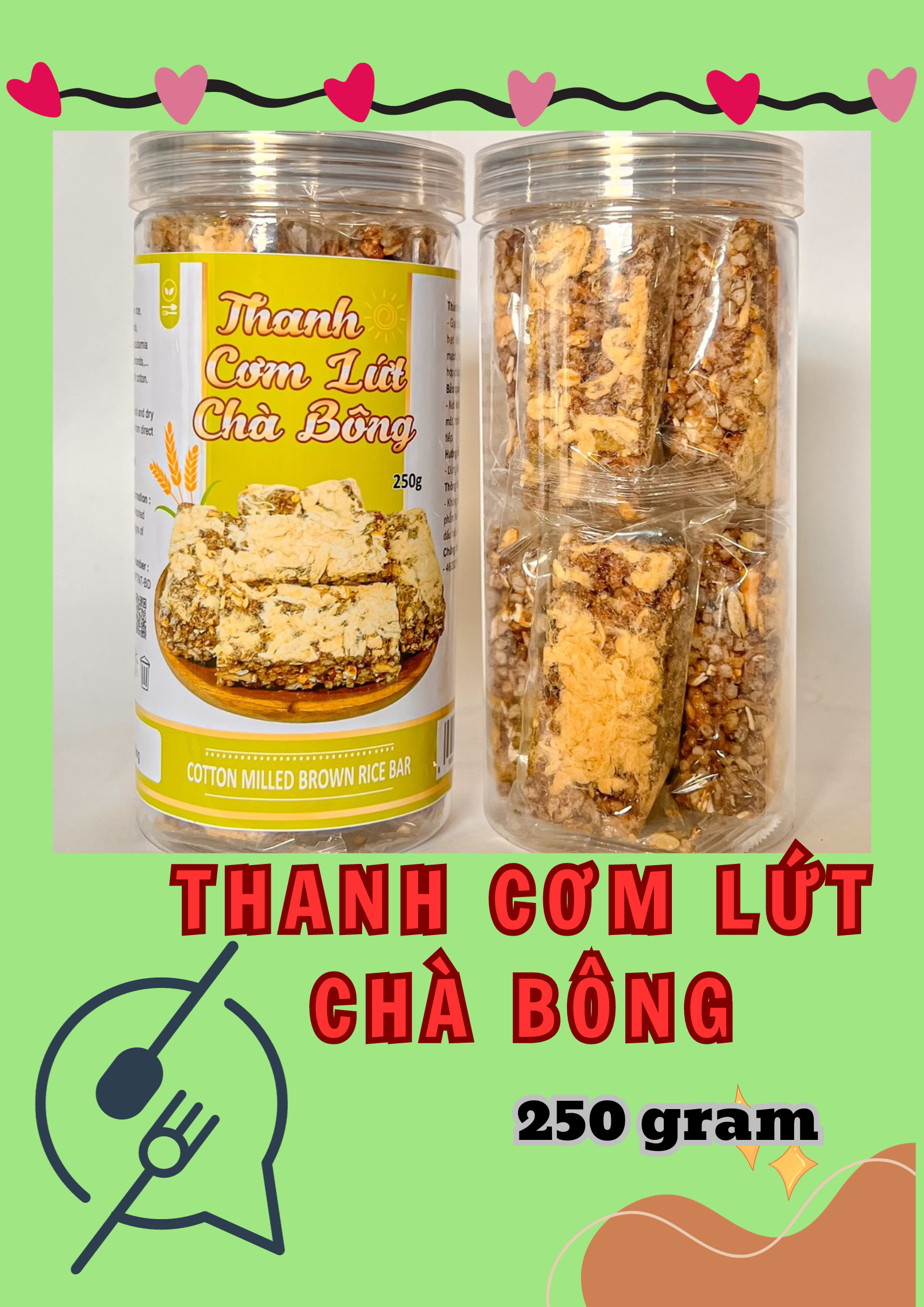 Bảng giá sỉ thanh Cơm Gạo Lứt Chà Bông Thơm Ngon 250g 3 Bảng giá sỉ thanh Cơm Gạo Lứt Chà Bông Thơm Ngon 250g
