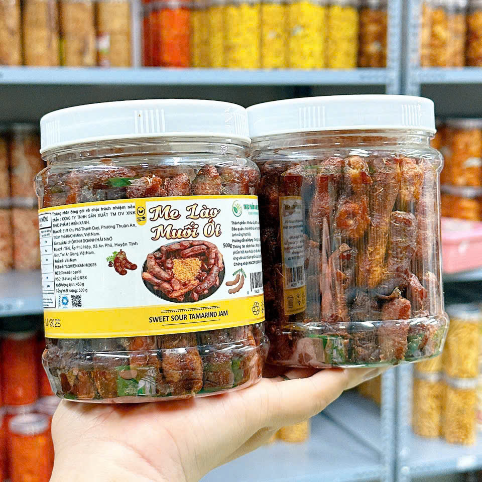 Me Lào Muối Tôm Thơm Ngon 500g hộp 7 Me Lào Muối Tôm Thơm Ngon 500g hộp