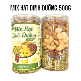 Hạt Mix 5 Vị ( Mắc ca - Hạnh Nhân - Óc Chó - Bí Xanh - Hạt Điều) Đã Tách Vỏ Loại Ngon 500g - HM5V