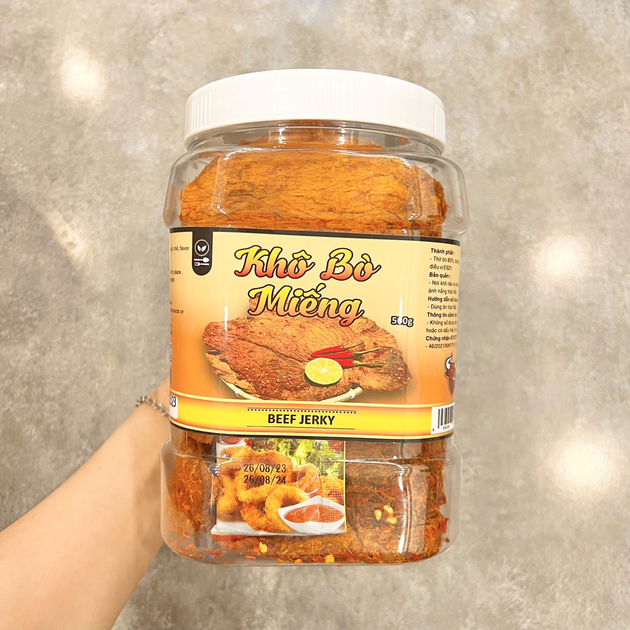 Phân phối khô Bò Miếng Loại Đặc Biệt 500g - Hộp 3 Phân phối khô Bò Miếng Loại Đặc Biệt 500g - Hộp