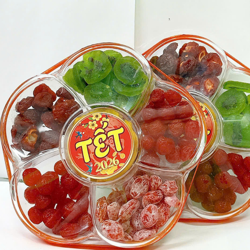 Hộp Quà Tết Set Mứt Lục Vị Bông Mai 800g (Ó Mai Đào Hồng, Ó Mai Đào Bố, Kiwi Sấy Dẻo, Ó Mai Mận Cơm, Xoài Sấy Dẻo) - Hộp Bông Mai 8 Hộp Quà Tết Set Mứt Lục Vị Bông Mai 800g (Ó Mai Đào Hồng, Ó Mai Đào Bố, Kiwi Sấy Dẻo, Ó Mai Mận Cơm, Xoài Sấy Dẻo) - Hộp Bông Mai