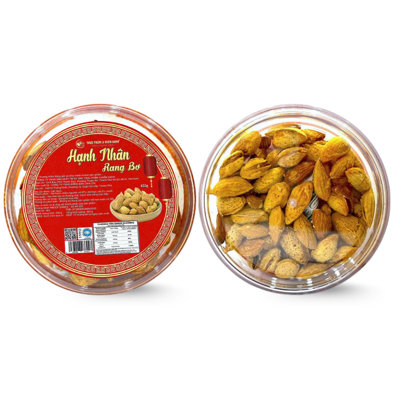 Hạnh Nhân Rang Bơ 450g - Hộp Tròn Lớn 6 Hạnh Nhân Rang Bơ 450g - Hộp Tròn Lớn