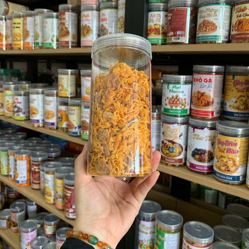 Khô Gà Bơ Tỏi Thơm Ngon 300g Hộp 7 Khô Gà Bơ Tỏi Thơm Ngon 300g Hộp