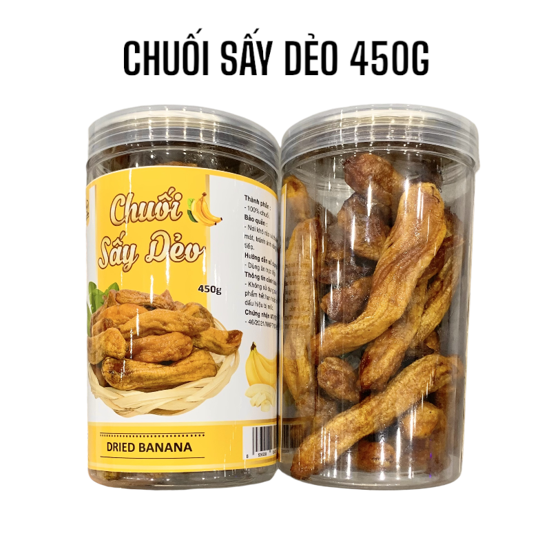 Chuối Sấy Dẻo Thơm Ngon 450g 1 Chuối Sấy Dẻo Thơm Ngon 450g