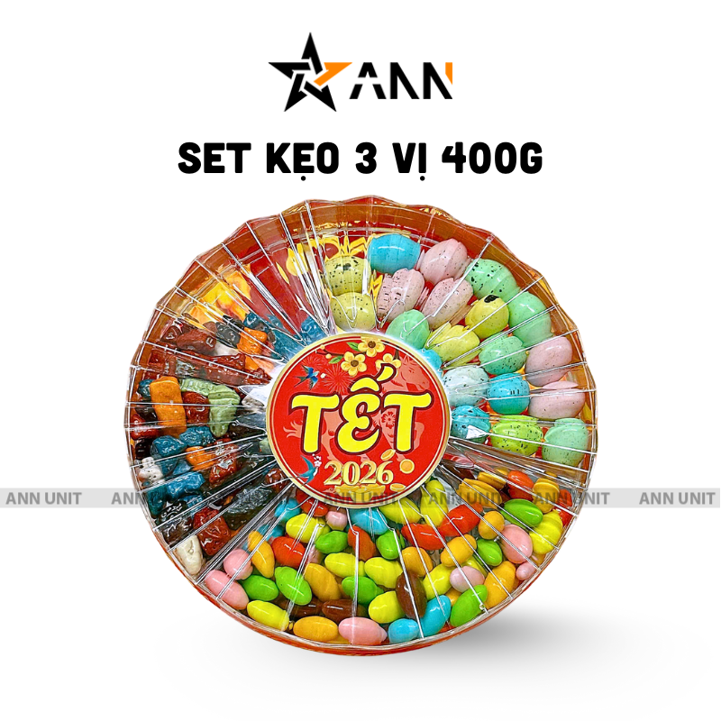 Set Kẹo Mix 3 Vị Hộp Sun Khía 400g (kẹo sỏi - kẹo nhộng - kẹo trứng) 1 Set Kẹo Mix 3 Vị Hộp Sun Khía 400g (kẹo sỏi - kẹo nhộng - kẹo trứng)
